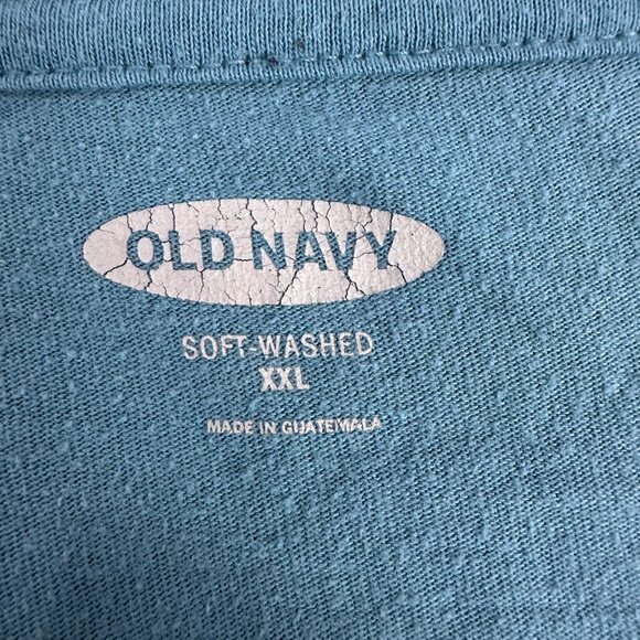 Old Navy Soft Washed Graphic Tee No Prob Llama Print Mens XXL Blue - Picture 4 of 6